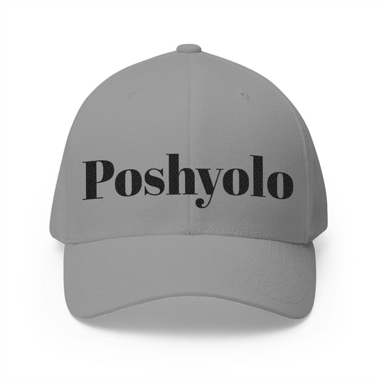 Poshyolo Embroidered Cap — Closed-Back Structured Hat with 'Poshyolo'