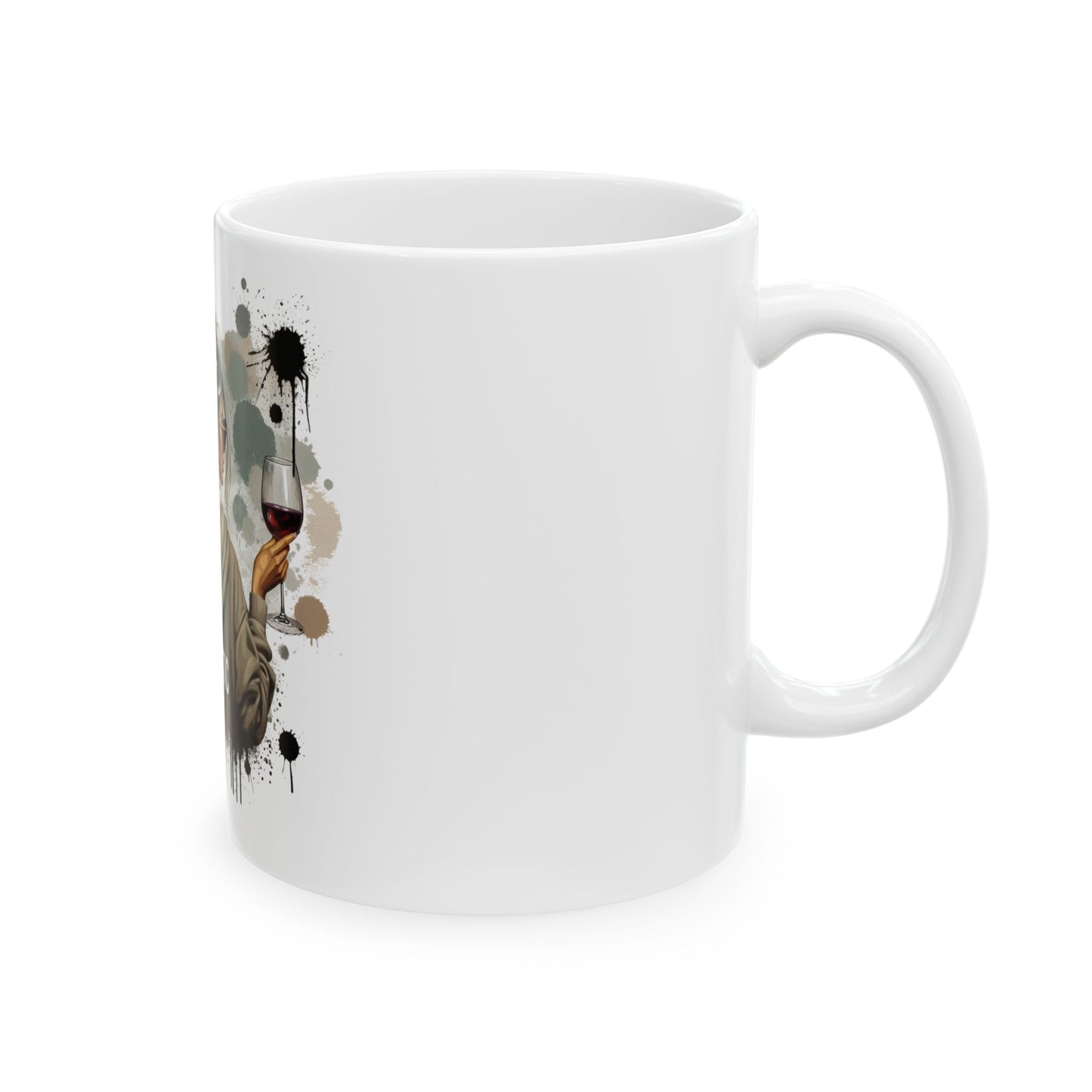 Dramatic Woman Ceramic Mug  'Dramatic' Art Coffee Tea Cup (11oz/15oz)