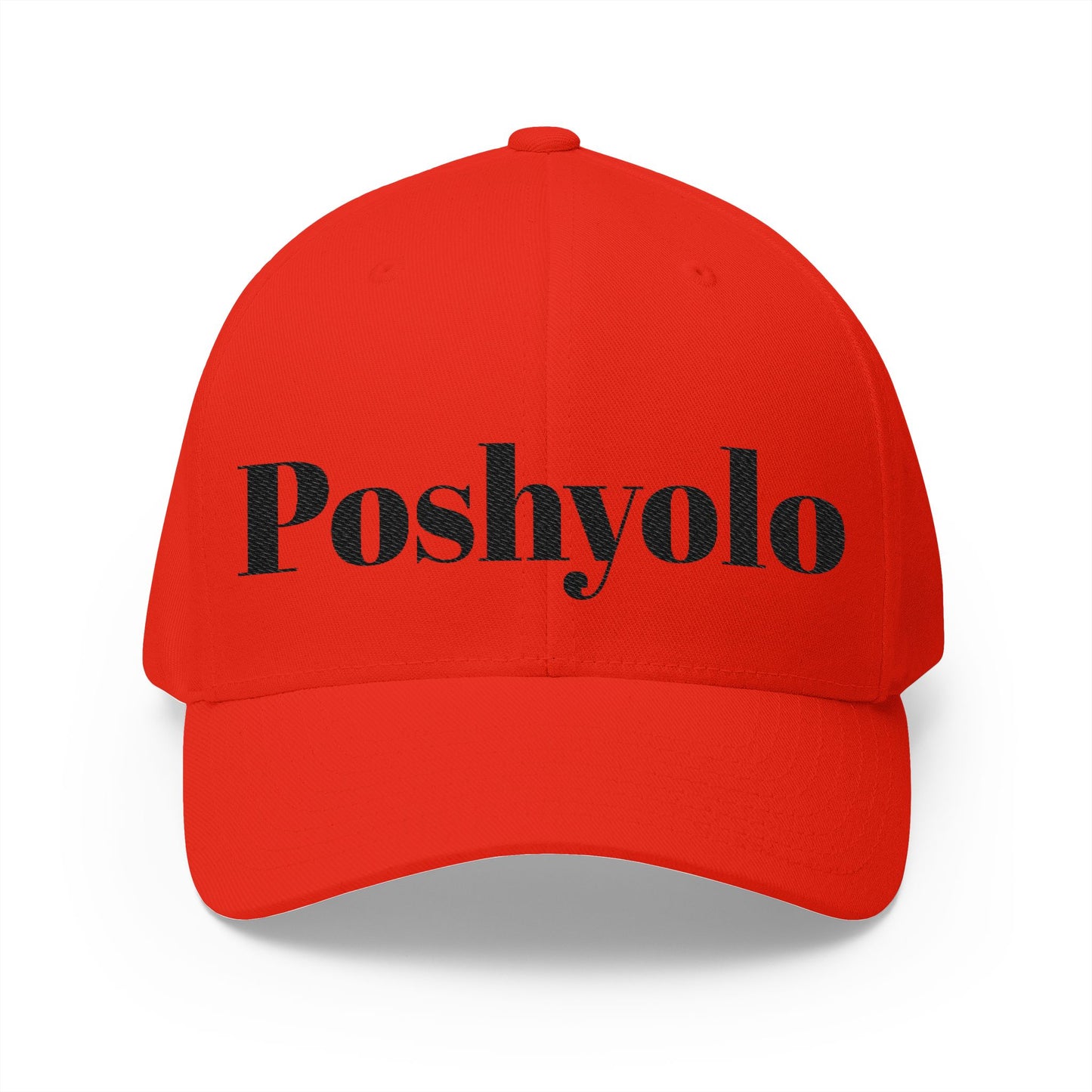 Poshyolo Embroidered Cap — Closed-Back Structured Hat with 'Poshyolo'